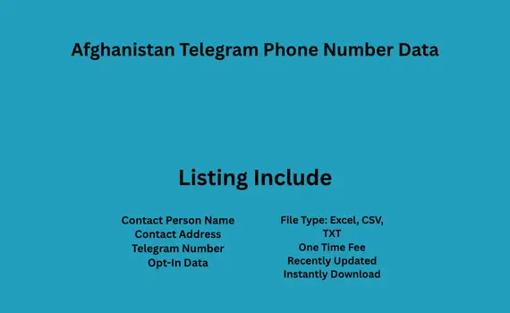 Afghanistan telegram phone number data