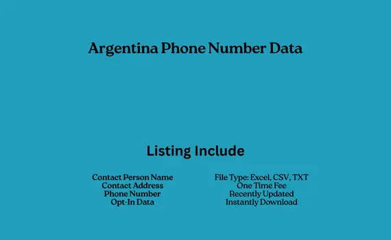 Argentina phone number data