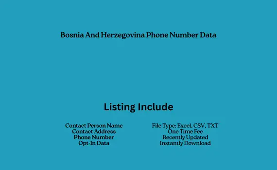 Bosnia And Herzegovina phone number data