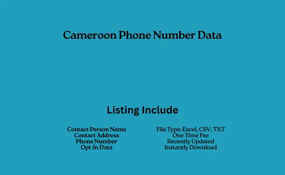 Cameroon phone number data