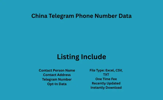 China telegram phone number data