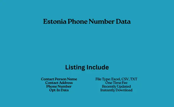 Estonia phone number data