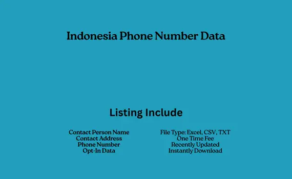 Indonesia phone number data