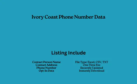 Ivory Coast phone number data