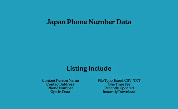 Japan phone number data