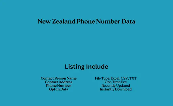 New Zealand phone number data