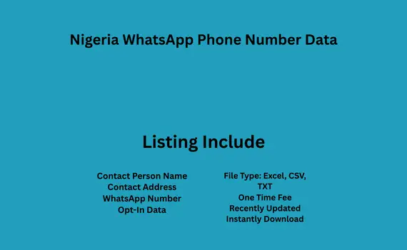 Nigeria whatsapp phone number data