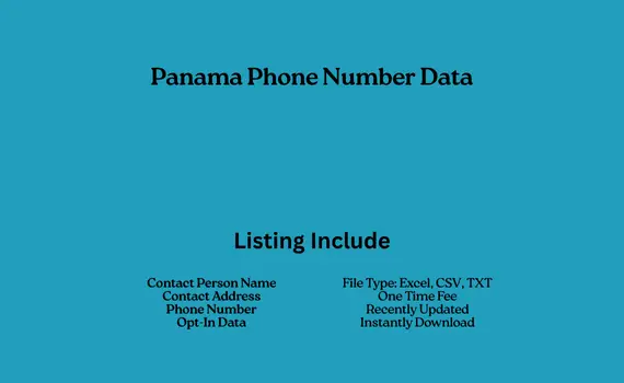 Panama phone number data