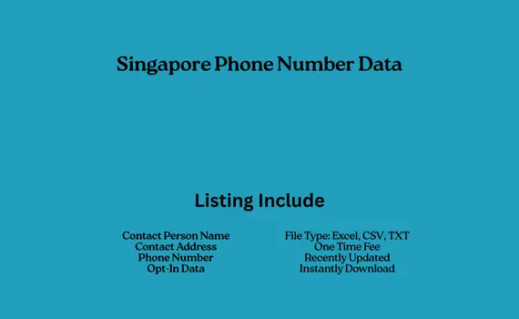 Singapore phone number data