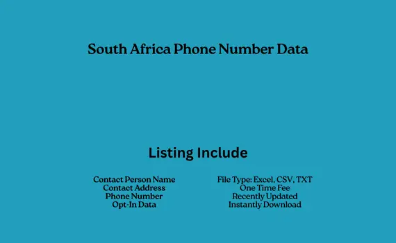 South Africa phone number data