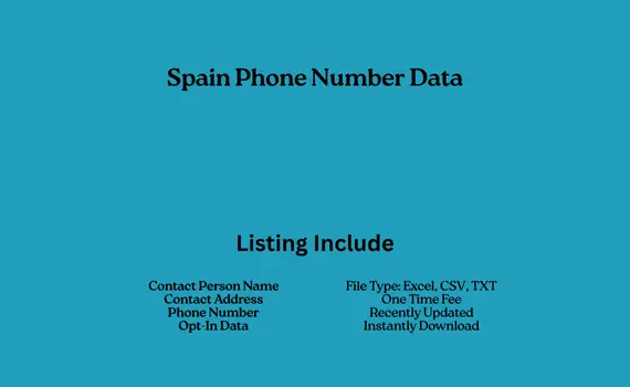 Spain phone number data