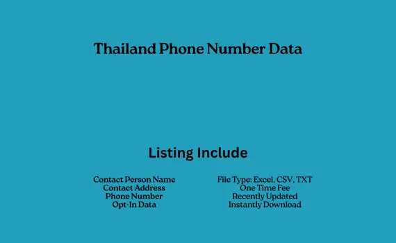 Thailand phone number data