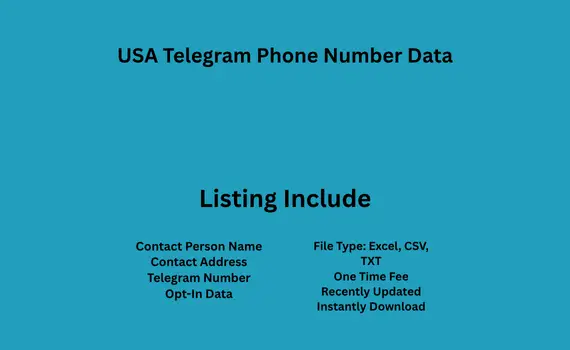 USA telegram phone number data