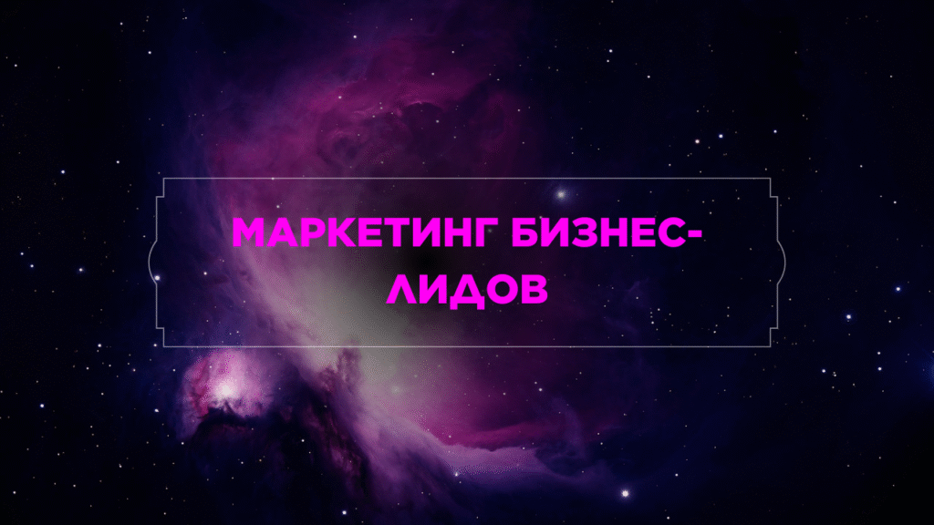 Маркетинг бизнес-лидов